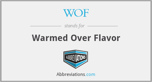 What does warmed over stand for?